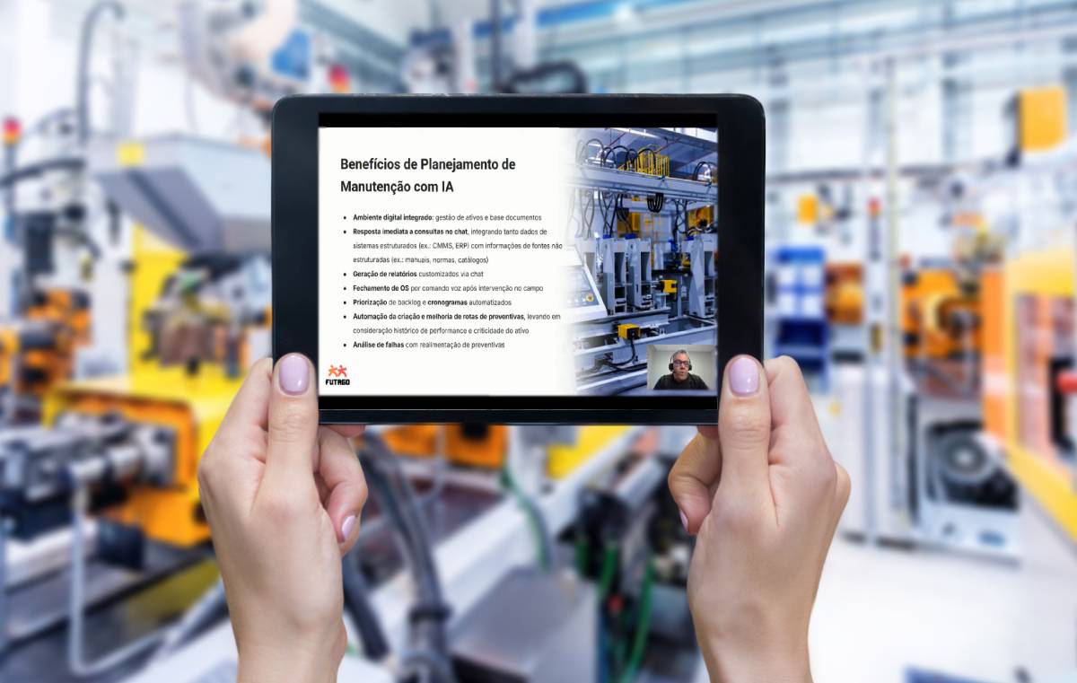 Em webinar, CEO da Futago enfatiza que planejamento de manutenção com IA precisa de suporte tecnológico adequado 