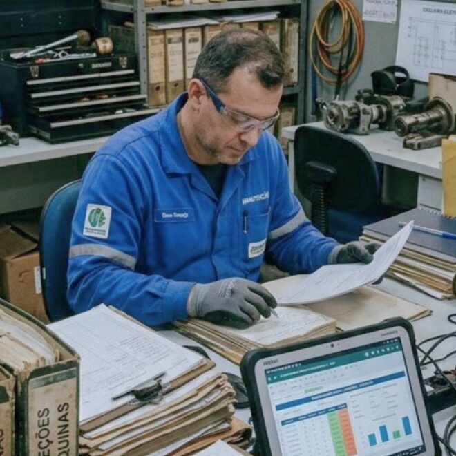 O “cemitério de dados” da sua manutenção: o que fazer com históricos em papel e planilhas antigas?