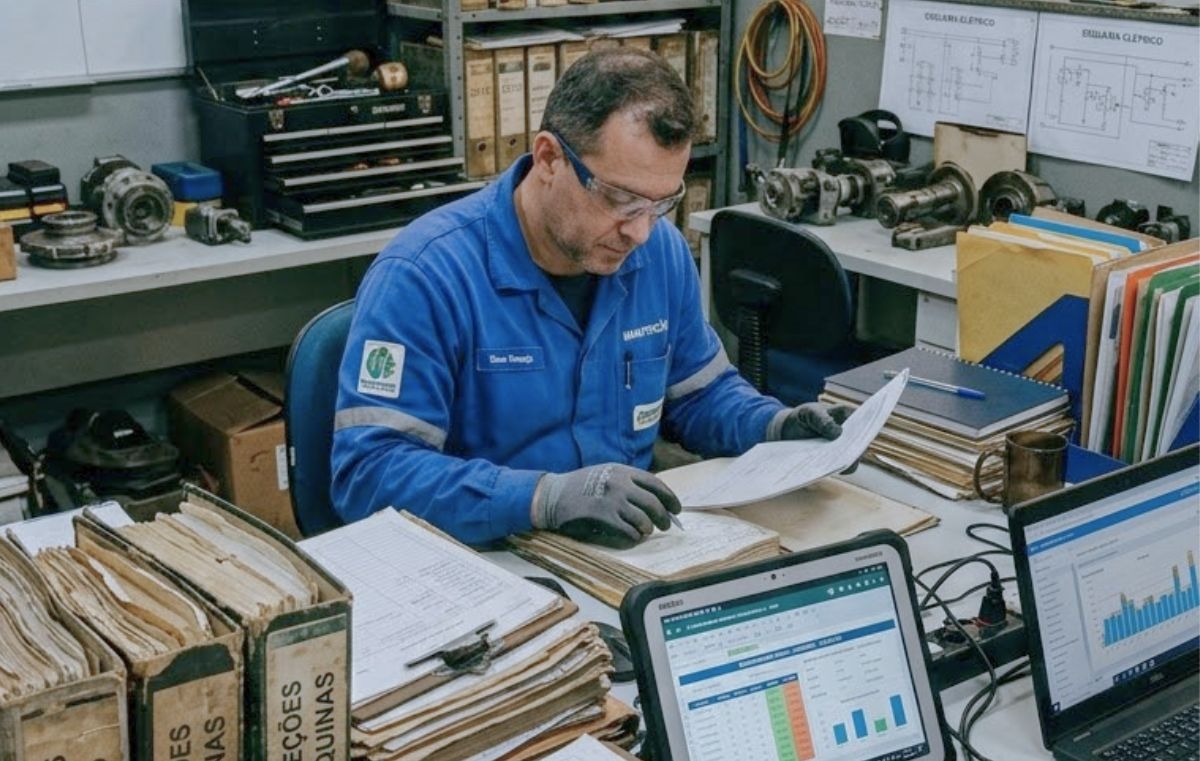 O “cemitério de dados” da sua manutenção: o que fazer com históricos em papel e planilhas antigas?